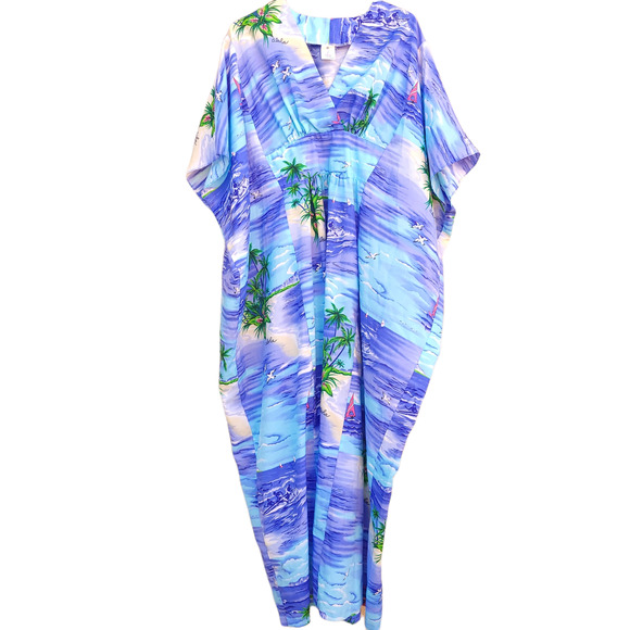 Royal Creations Dresses & Skirts - Royal Creations Hawaiian Caftan Dress Floral Maxi Muumuu